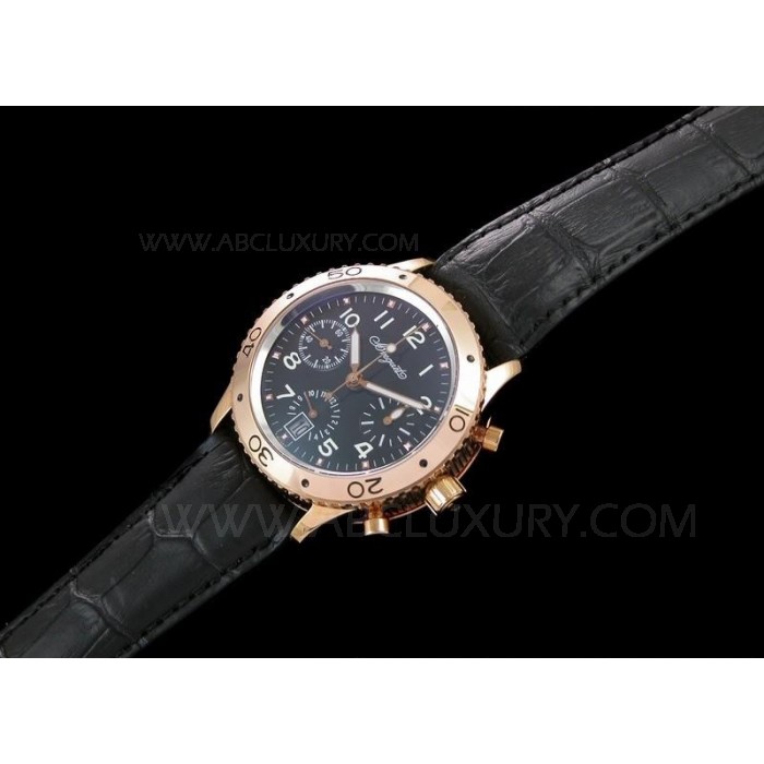 Replika Breguet Aeronavale type XX Chronograph Ure Black Dial Rose