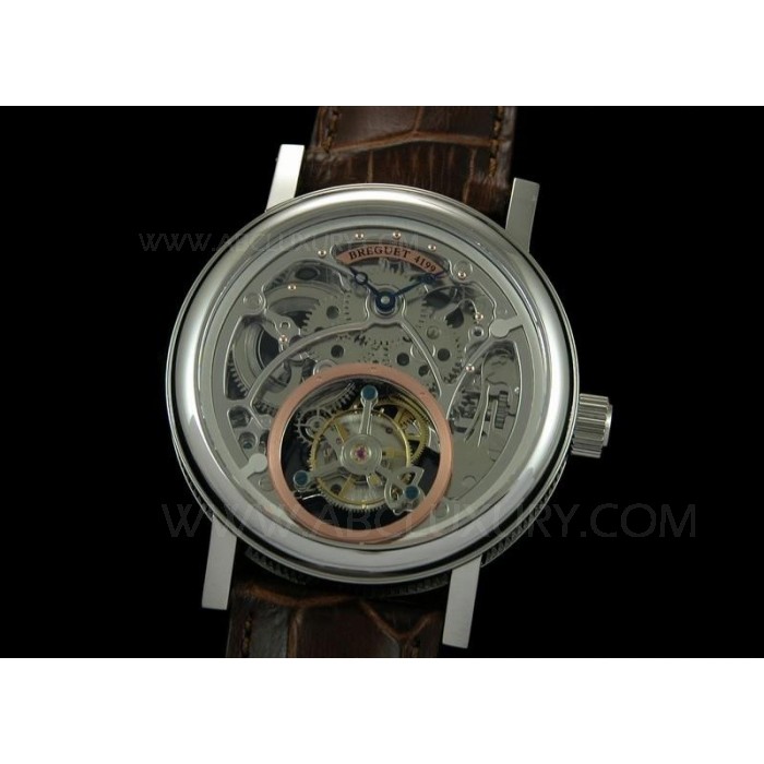 Replika Breguet Jubilee Tourbillon Ure Skeleton Dial rustfrit st l